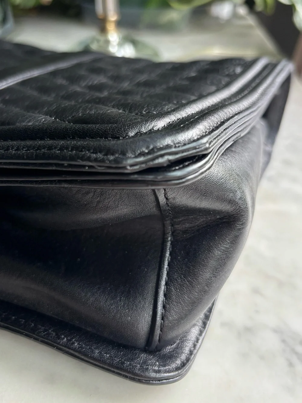 Rebecca Minkoff Black Jumbo Love Quilted Leather Shoulder Bag with Turn-Lock - Picture 7 of 16